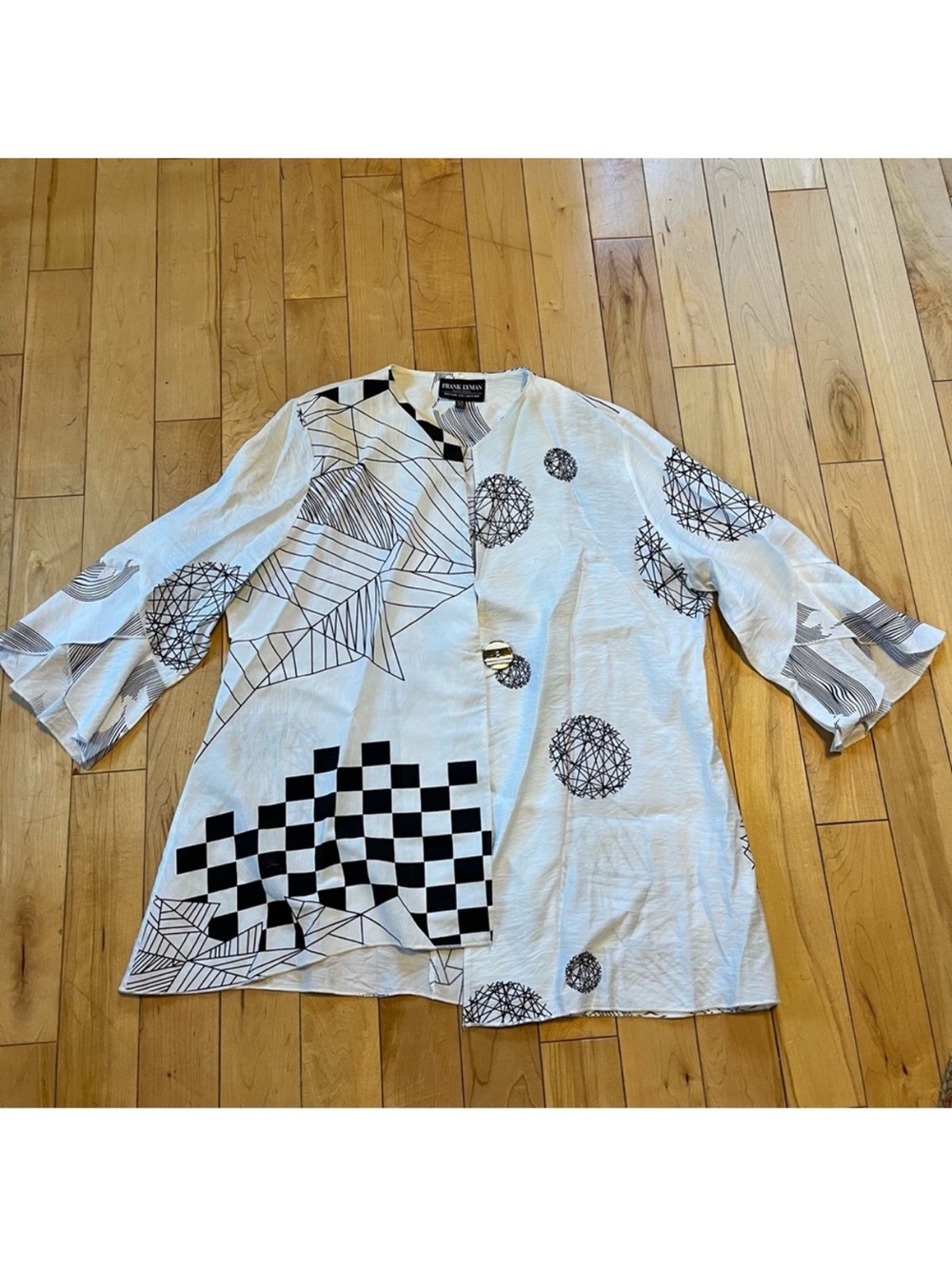Frank Lyman Design Collection Black and White Abstract Jacket extra large XL